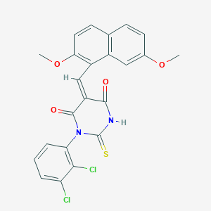 1-(2,3-dichlorophenyl)-5-[(2,7-dimethoxy-1-naphthyl)methylene]-2-thioxodihydro-4,6(1H,5H)-pyrimidinedione