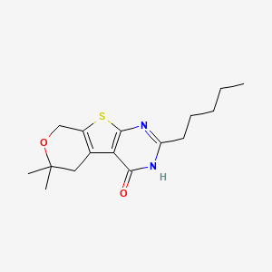 12,12-dimethyl-5-pentyl-11-oxa-8-thia-4,6-diazatricyclo[7.4.0.02,7]trideca-1(9),2(7),5-trien-3-one