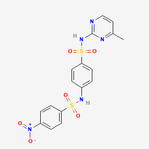 molecular formula C17H15N5O6S2 B5242845 N-{4-[(4-methylpyrimidin-2-yl)sulfamoyl]phenyl}-4-nitrobenzenesulfonamide CAS No. 6102-38-1