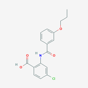 molecular formula C17H16ClNO4 B5242855 4-chloro-2-[(3-propoxybenzoyl)amino]benzoic acid 