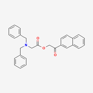 molecular formula C28H25NO3 B5242883 2-(2-naphthyl)-2-oxoethyl N,N-dibenzylglycinate 