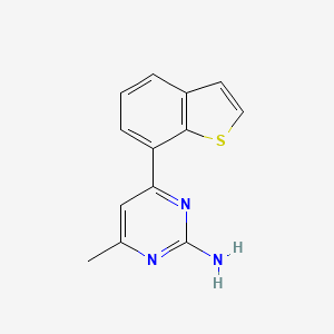 molecular formula C13H11N3S B5242891 4-(1-benzothien-7-yl)-6-methyl-2-pyrimidinamine 