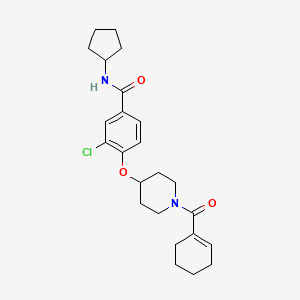 3-chloro-4-{[1-(1-cyclohexen-1-ylcarbonyl)-4-piperidinyl]oxy}-N-cyclopentylbenzamide