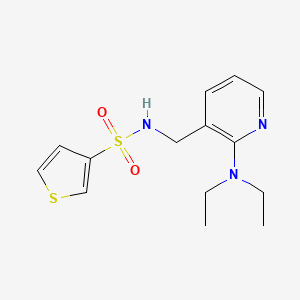 molecular formula C14H19N3O2S2 B5242919 N-{[2-(diethylamino)-3-pyridinyl]methyl}-3-thiophenesulfonamide 