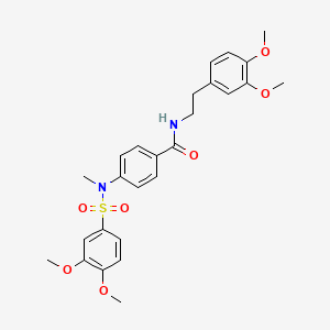 N-[2-(3,4-dimethoxyphenyl)ethyl]-4-[[(3,4-dimethoxyphenyl)sulfonyl](methyl)amino]benzamide