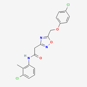 N-(3-chloro-2-methylphenyl)-2-{5-[(4-chlorophenoxy)methyl]-1,2,4-oxadiazol-3-yl}acetamide