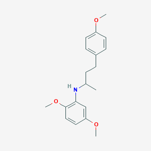 molecular formula C19H25NO3 B5242973 (2,5-dimethoxyphenyl)[3-(4-methoxyphenyl)-1-methylpropyl]amine 