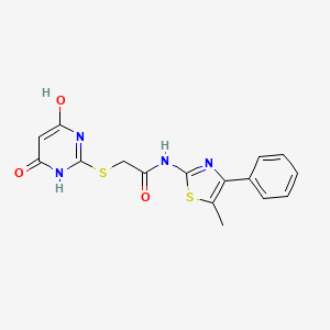 2-[(6-hydroxy-4-oxo-1,4-dihydro-2-pyrimidinyl)thio]-N-(5-methyl-4-phenyl-1,3-thiazol-2-yl)acetamide