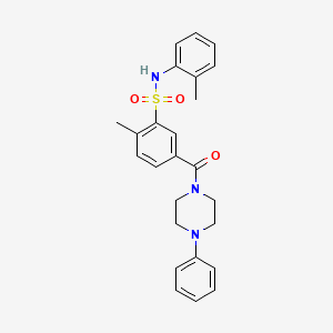 2-methyl-N-(2-methylphenyl)-5-[(4-phenyl-1-piperazinyl)carbonyl]benzenesulfonamide