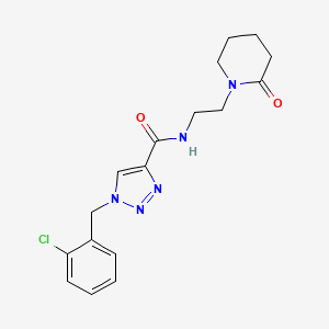 molecular formula C17H20ClN5O2 B5243007 1-(2-chlorobenzyl)-N-[2-(2-oxo-1-piperidinyl)ethyl]-1H-1,2,3-triazole-4-carboxamide 