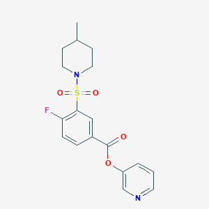 Pyridin-3-yl 4-fluoro-3-(4-methylpiperidin-1-yl)sulfonylbenzoate