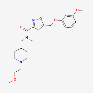 N-{[1-(2-methoxyethyl)-4-piperidinyl]methyl}-5-[(3-methoxyphenoxy)methyl]-N-methyl-3-isoxazolecarboxamide