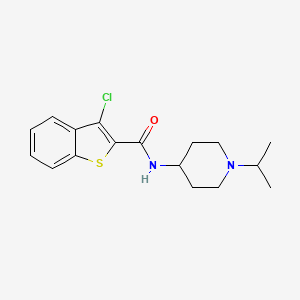 molecular formula C17H21ClN2OS B5243058 3-chloro-N-[1-(propan-2-yl)piperidin-4-yl]-1-benzothiophene-2-carboxamide 