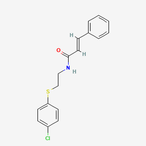 molecular formula C17H16ClNOS B5243063 N-{2-[(4-chlorophenyl)thio]ethyl}-3-phenylacrylamide 