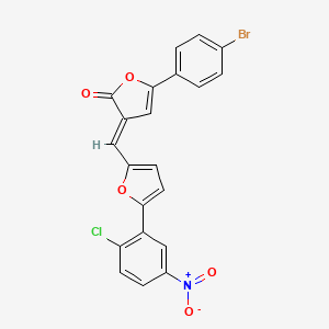 (3E)-5-(4-bromophenyl)-3-[[5-(2-chloro-5-nitrophenyl)furan-2-yl]methylidene]furan-2-one