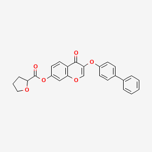 molecular formula C26H20O6 B5243082 [4-Oxo-3-(4-phenylphenoxy)chromen-7-yl] oxolane-2-carboxylate 