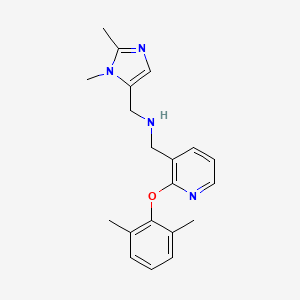 1-(1,2-dimethyl-1H-imidazol-5-yl)-N-{[2-(2,6-dimethylphenoxy)-3-pyridinyl]methyl}methanamine