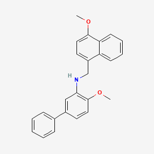 molecular formula C25H23NO2 B5243131 (4-methoxy-3-biphenylyl)[(4-methoxy-1-naphthyl)methyl]amine 