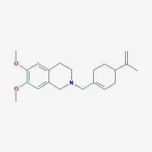 molecular formula C21H29NO2 B5243165 6,7-dimethoxy-2-[(4-prop-1-en-2-ylcyclohexen-1-yl)methyl]-3,4-dihydro-1H-isoquinoline 