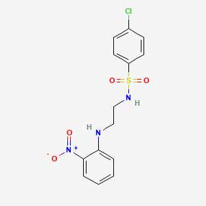 molecular formula C14H14ClN3O4S B5243174 4-chloro-N-{2-[(2-nitrophenyl)amino]ethyl}benzenesulfonamide 