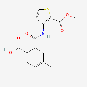 6-{[2-(Methoxycarbonyl)thiophen-3-yl]carbamoyl}-3,4-dimethylcyclohex-3-ene-1-carboxylic acid