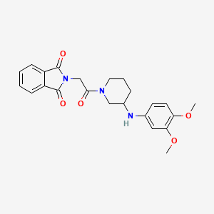 molecular formula C23H25N3O5 B5243228 2-(2-{3-[(3,4-dimethoxyphenyl)amino]-1-piperidinyl}-2-oxoethyl)-1H-isoindole-1,3(2H)-dione 