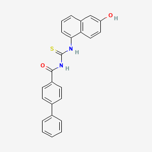 N-{[(6-hydroxy-1-naphthyl)amino]carbonothioyl}-4-biphenylcarboxamide