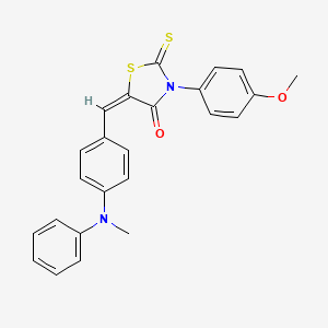 molecular formula C24H20N2O2S2 B5243244 (5E)-3-(4-methoxyphenyl)-5-{4-[methyl(phenyl)amino]benzylidene}-2-thioxo-1,3-thiazolidin-4-one 