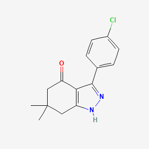 3-(4-chlorophenyl)-6,6-dimethyl-1,5,6,7-tetrahydro-4H-indazol-4-one