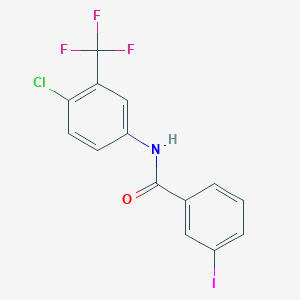 molecular formula C14H8ClF3INO B5243279 N-[4-chloro-3-(trifluoromethyl)phenyl]-3-iodobenzamide 