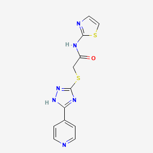 2-((5-(Pyridin-4-yl)-4H-1,2,4-triazol-3-yl)thio)-N-(thiazol-2-yl)acetamide