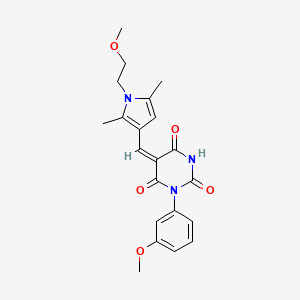 5-{[1-(2-methoxyethyl)-2,5-dimethyl-1H-pyrrol-3-yl]methylene}-1-(3-methoxyphenyl)-2,4,6(1H,3H,5H)-pyrimidinetrione