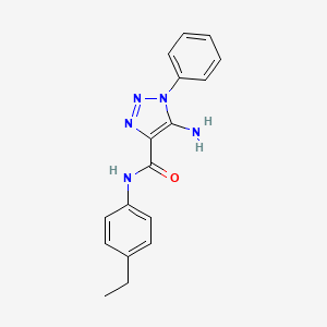 molecular formula C17H17N5O B5243366 5-amino-N-(4-ethylphenyl)-1-phenyl-1H-1,2,3-triazole-4-carboxamide 