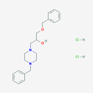 molecular formula C21H30Cl2N2O2 B5243371 1-(4-Benzylpiperazin-1-yl)-3-phenylmethoxypropan-2-ol;dihydrochloride 