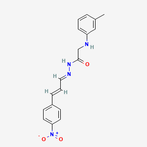 molecular formula C18H18N4O3 B5243389 2-[(3-methylphenyl)amino]-N'-[(1E,2E)-3-(4-nitrophenyl)prop-2-en-1-ylidene]acetohydrazide (non-preferred name) 