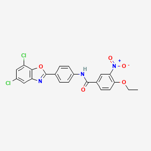 N-[4-(5,7-dichloro-1,3-benzoxazol-2-yl)phenyl]-4-ethoxy-3-nitrobenzamide