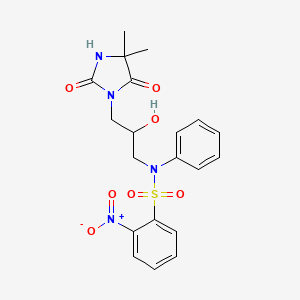 N-[3-(4,4-dimethyl-2,5-dioxo-1-imidazolidinyl)-2-hydroxypropyl]-2-nitro-N-phenylbenzenesulfonamide