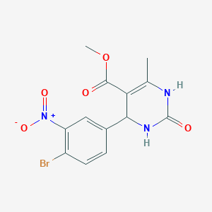 molecular formula C13H12BrN3O5 B5243441 methyl 4-(4-bromo-3-nitrophenyl)-6-methyl-2-oxo-3,4-dihydro-1H-pyrimidine-5-carboxylate 