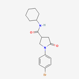 1-(4-bromophenyl)-N-cyclohexyl-5-oxopyrrolidine-3-carboxamide