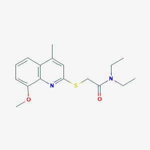 N,N-diethyl-2-[(8-methoxy-4-methyl-2-quinolinyl)thio]acetamide