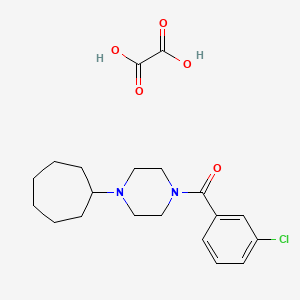 molecular formula C20H27ClN2O5 B5243471 1-(3-chlorobenzoyl)-4-cycloheptylpiperazine oxalate 