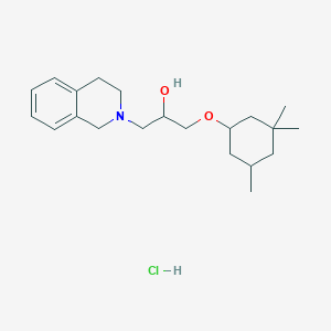 molecular formula C21H34ClNO2 B5243492 1-(3,4-dihydro-1H-isoquinolin-2-yl)-3-(3,3,5-trimethylcyclohexyl)oxypropan-2-ol;hydrochloride 