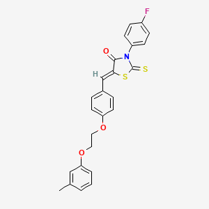 3-(4-fluorophenyl)-5-{4-[2-(3-methylphenoxy)ethoxy]benzylidene}-2-thioxo-1,3-thiazolidin-4-one