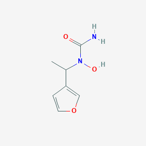 molecular formula C7H10N2O3 B052435 N-1-(Fur-3-ylethyl)-N-hydroxyurea CAS No. 123606-23-5