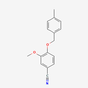 molecular formula C16H15NO2 B5243527 3-Methoxy-4-[(4-methylphenyl)methoxy]benzonitrile 