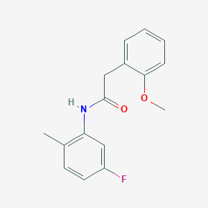 molecular formula C16H16FNO2 B5243569 N-(5-fluoro-2-methylphenyl)-2-(2-methoxyphenyl)acetamide 