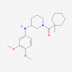 molecular formula C21H32N2O3 B5243582 N-(3,4-dimethoxyphenyl)-1-[(1-methylcyclohexyl)carbonyl]-3-piperidinamine 