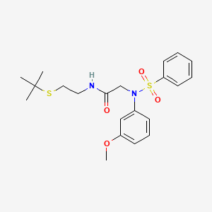 N~1~-[2-(tert-butylthio)ethyl]-N~2~-(3-methoxyphenyl)-N~2~-(phenylsulfonyl)glycinamide