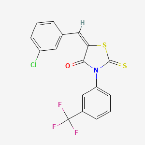 5-(3-chlorobenzylidene)-2-thioxo-3-[3-(trifluoromethyl)phenyl]-1,3-thiazolidin-4-one