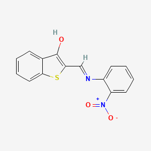 molecular formula C15H10N2O3S B5243613 (2E)-2-{[(2-NITROPHENYL)AMINO]METHYLIDENE}-2,3-DIHYDRO-1-BENZOTHIOPHEN-3-ONE 